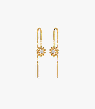 Glitz Glory Diamond Earrings Yellow Gold 14kt